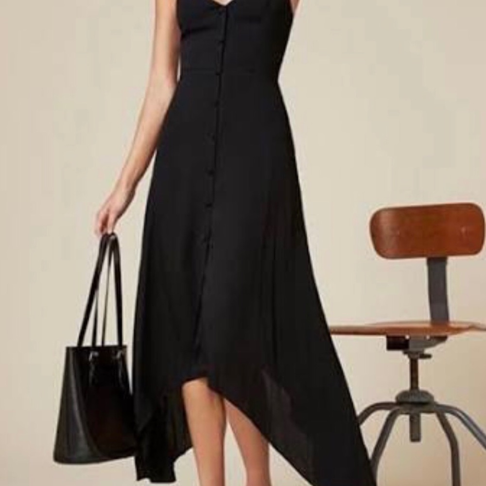 REFORMATION SAVANAH BLACK DRESS